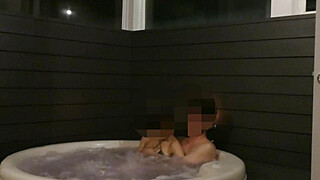 Inviting Japanese big tits swimsuit gals to the summer pool for swimsuit sex... Porn Video