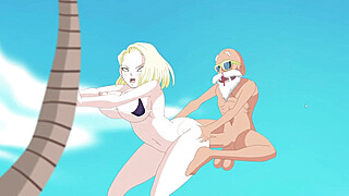 Android 18 steamy sex with giant huge cock using wet deep pussy dragon ball xxx Porn Video