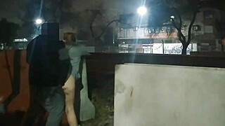 girl flashing naked in the street fucking in public voyeurs and caught by the... Porn Video