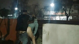 girl flashing naked in the street fucking in public voyeurs and caught by the... Porn Video