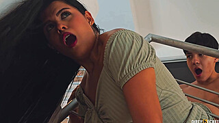 I FUCK MY MAID WHO GETS STUCK ON THE STAIRS Porn Video