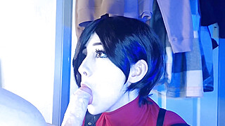 Ada wong uses Leon for sex, gives footjob and pounds big oiled ass Porn Video