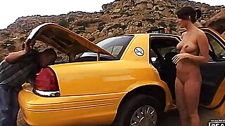 One old lucky taxi driver licking shaved Miley Ann Porn Video