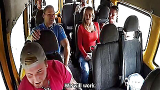 Married Busty MILF GangBanged in Bus Porn Video