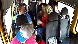 Married Busty MILF GangBanged in Bus Porn Video