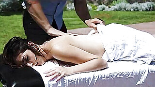 Outdoor massage ends with a happy ending hot fuck session Porn Video