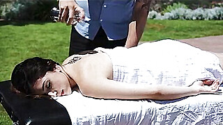 Outdoor massage ends with a happy ending hot fuck session Porn Video