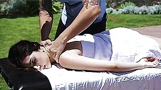 Outdoor massage ends with a happy ending hot fuck session Porn Video