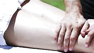 Outdoor massage ends with a happy ending hot fuck session Porn Video