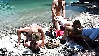 extreme wild public family therapy beach orgy Porn Video