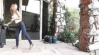 Amie innocent blonde girl undressing and showing naked pussy and asshole... Porn Video