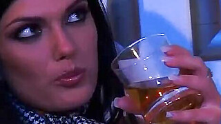 Two pretty stewardesses double teams a cock Porn Video