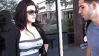 Busty brunette Carmen Ross picked up Porn Video