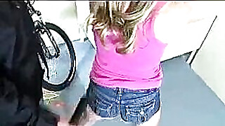 Nasty Blonde Girl Getting Handcuffed Pussy Rubbed With Baton Giving Blowjob... Porn Video