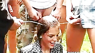 Julinka cumshot to her face and pee 2 Porn Video