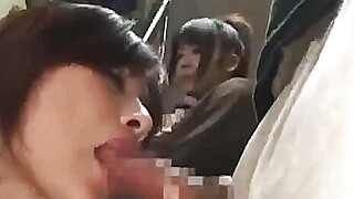 Office Lady Stimulated With Vibrator Giving Blowjob On Her Knees On The Bus Porn Video